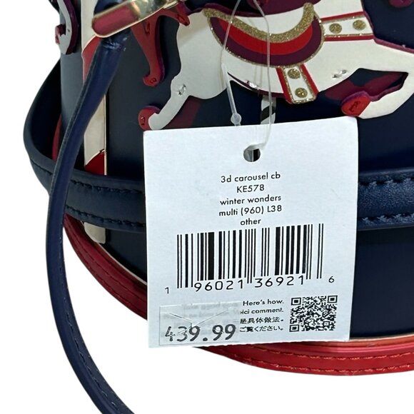 KATE SPADE WINTER WONDERS CAROUSEL 3D CROSSBODY BAG NWT - Picture 7 of 8